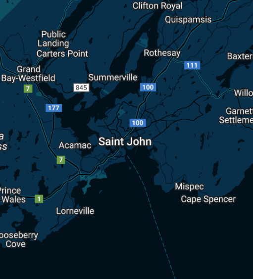 Saint John New Brunswick Map